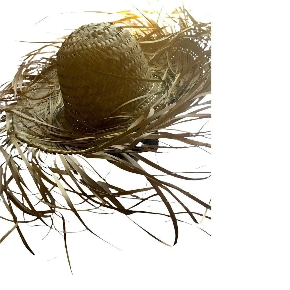 Vintage Woven Straw Sun Hat - Picture 2 of 6